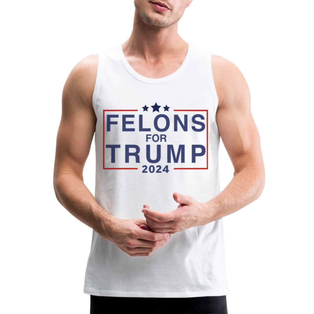 Felons for Trump 2024 Men’s Premium Tank Top - white