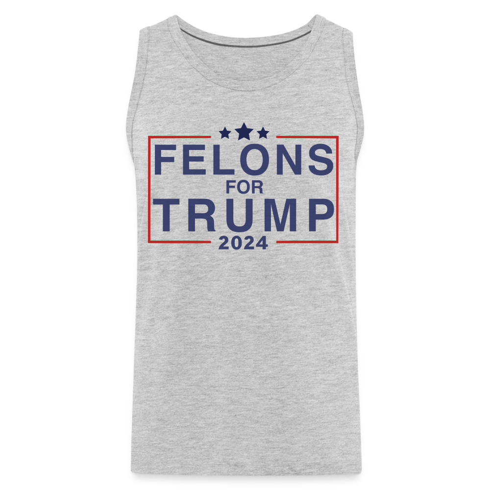 Felons for Trump 2024 Men’s Premium Tank Top - heather gray