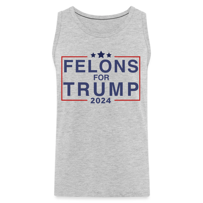 Felons for Trump 2024 Men’s Premium Tank Top - heather gray