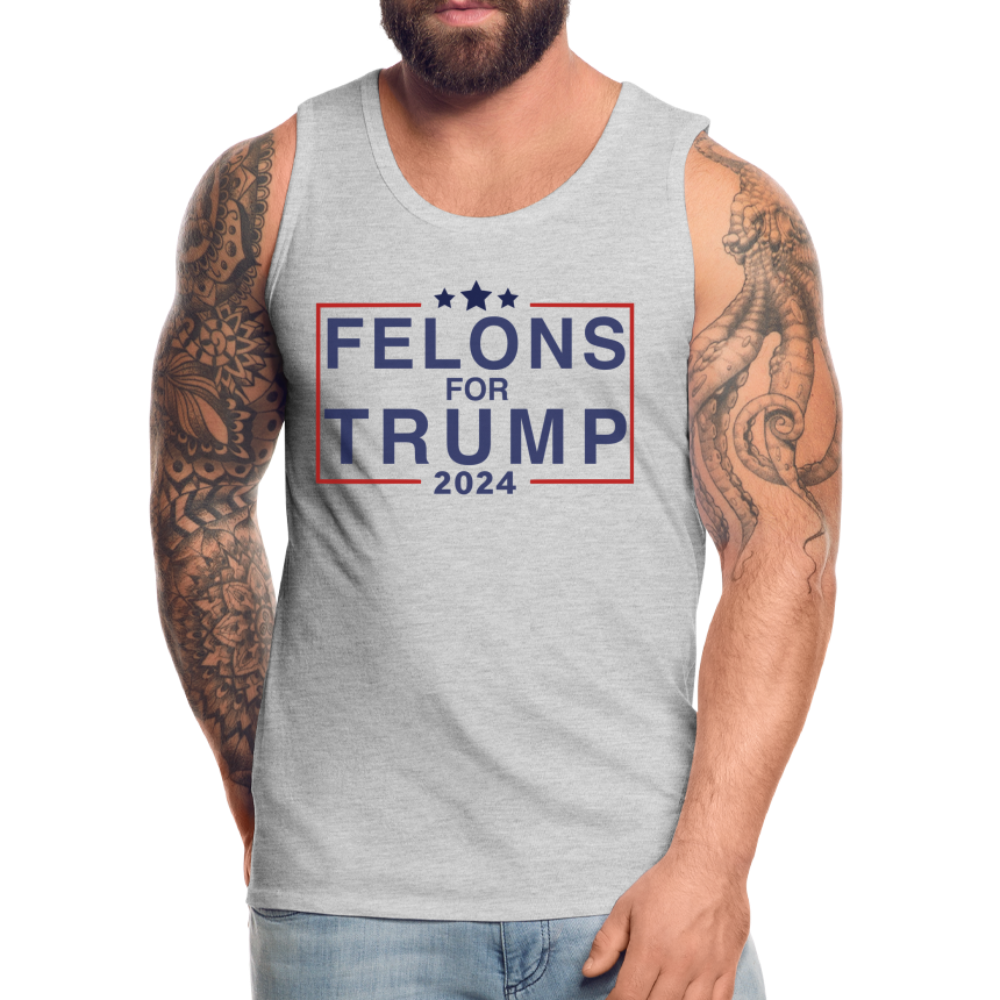 Felons for Trump 2024 Men’s Premium Tank Top - heather gray