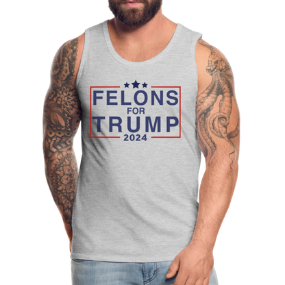 Felons for Trump 2024 Men’s Premium Tank Top - heather gray