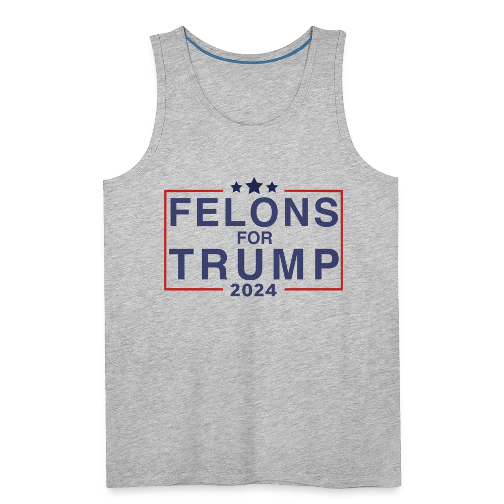 Felons for Trump 2024 Men’s Premium Tank Top - heather gray