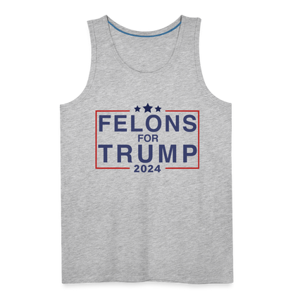 Felons for Trump 2024 Men’s Premium Tank Top - heather gray