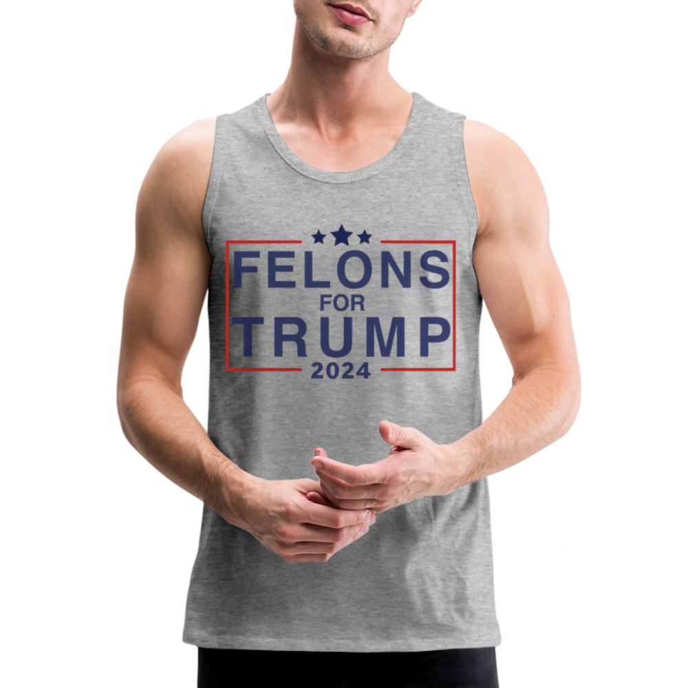 Felons for Trump 2024 Men’s Premium Tank Top - heather gray