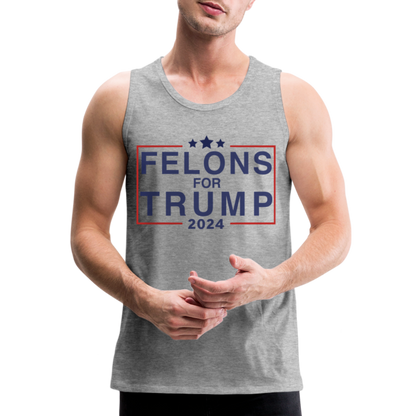 Felons for Trump 2024 Men’s Premium Tank Top - heather gray