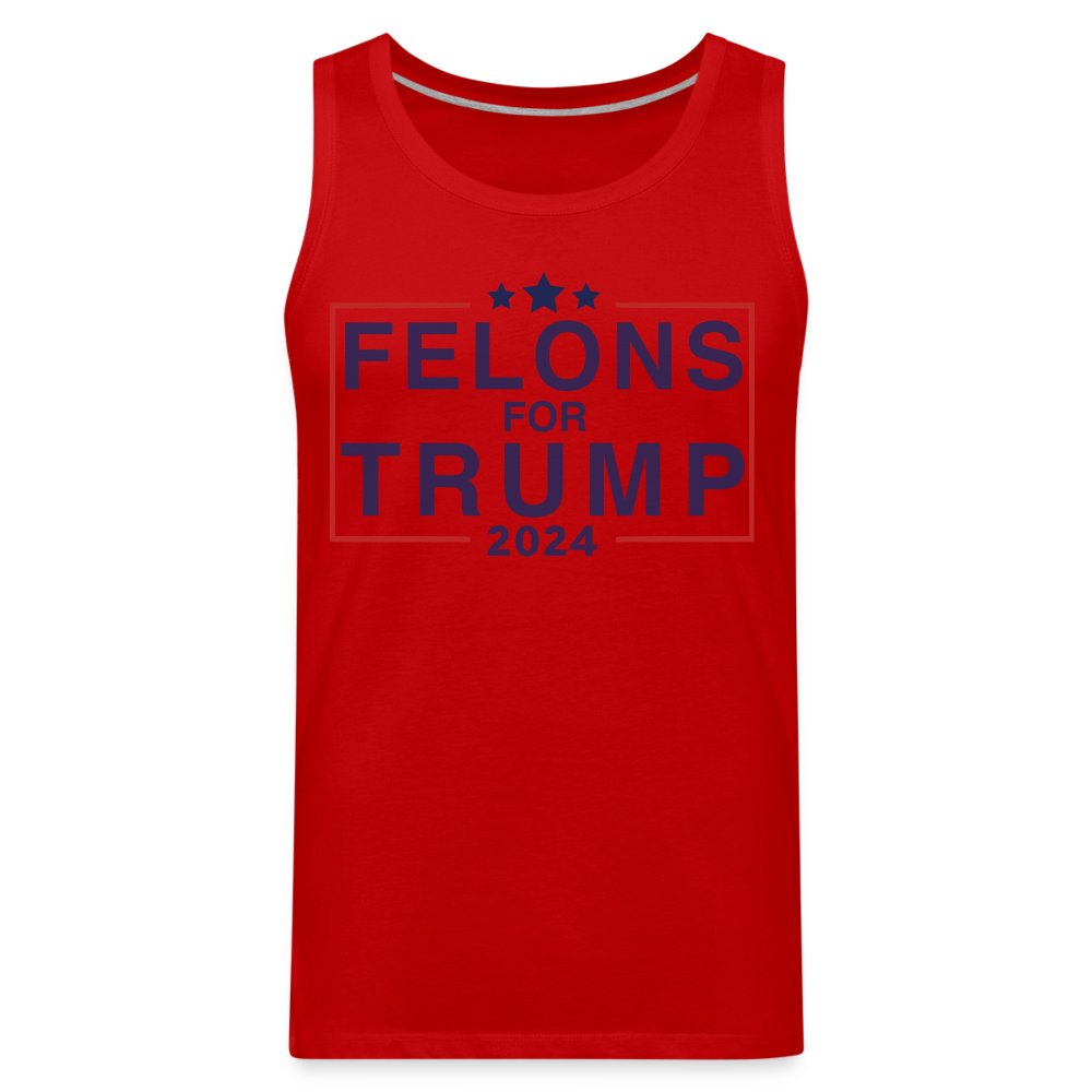 Felons for Trump 2024 Men’s Premium Tank Top - red