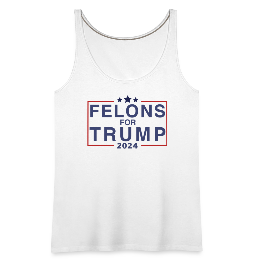 Felons for Trump 2024 Women’s Premium Tank Top - white