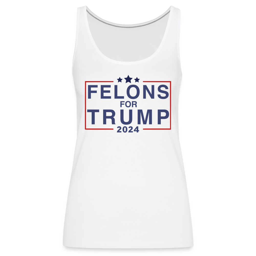 Felons for Trump 2024 Women’s Premium Tank Top - white