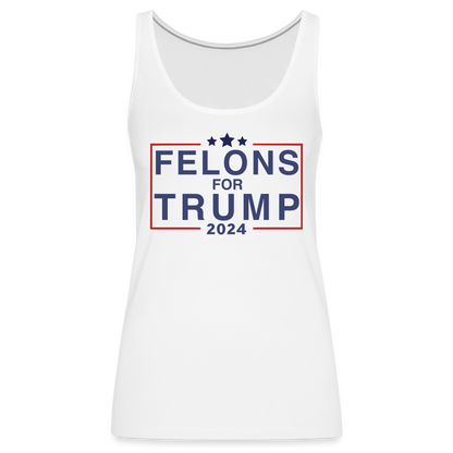 Felons for Trump 2024 Women’s Premium Tank Top - white