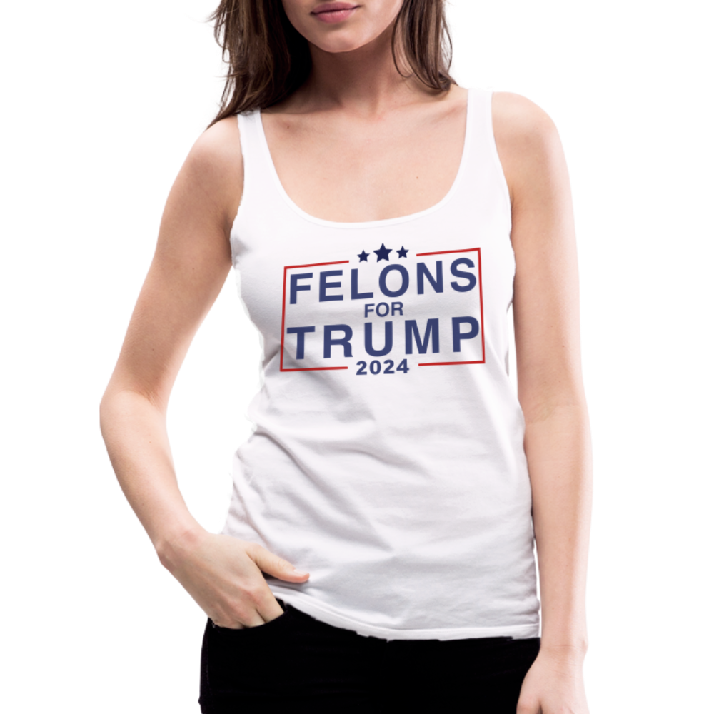 Felons for Trump 2024 Women’s Premium Tank Top - white