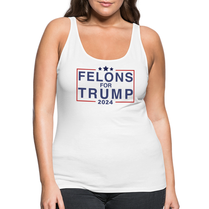 Felons for Trump 2024 Women’s Premium Tank Top - white