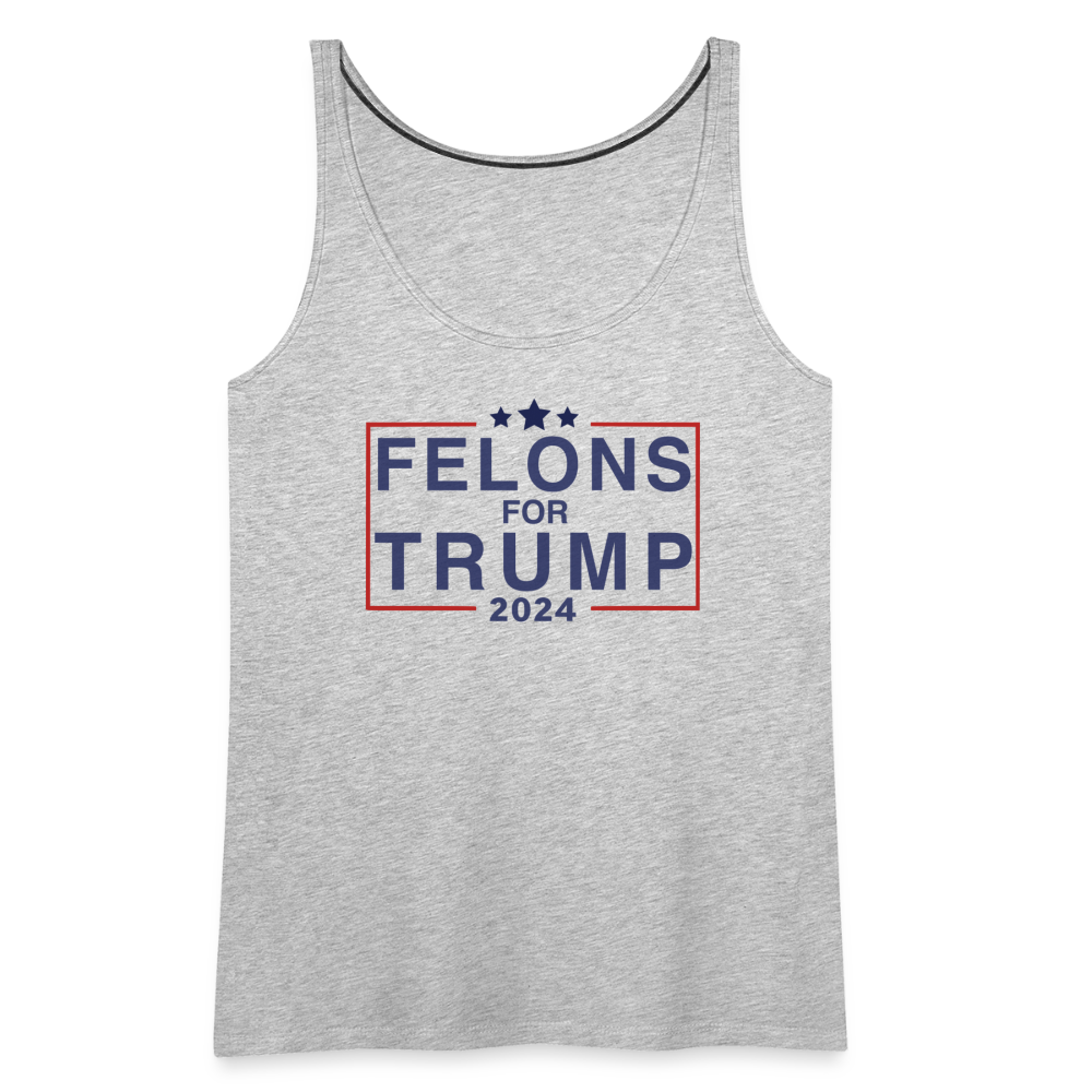 Felons for Trump 2024 Women’s Premium Tank Top - heather gray