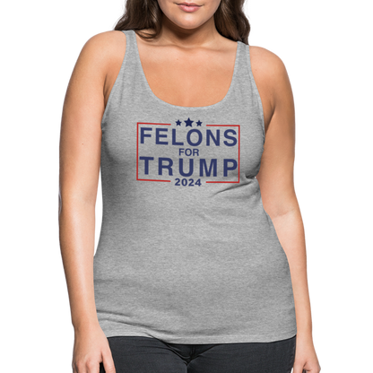 Felons for Trump 2024 Women’s Premium Tank Top - heather gray