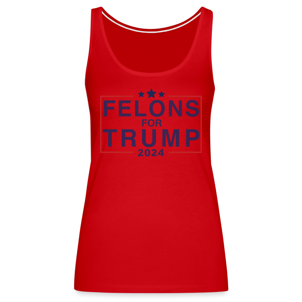 Felons for Trump 2024 Women’s Premium Tank Top - red