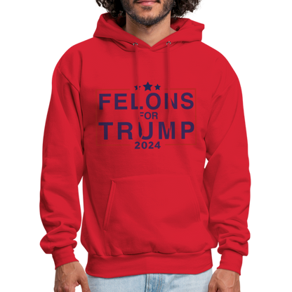 Felons for Trump 2024 Hoodie - red