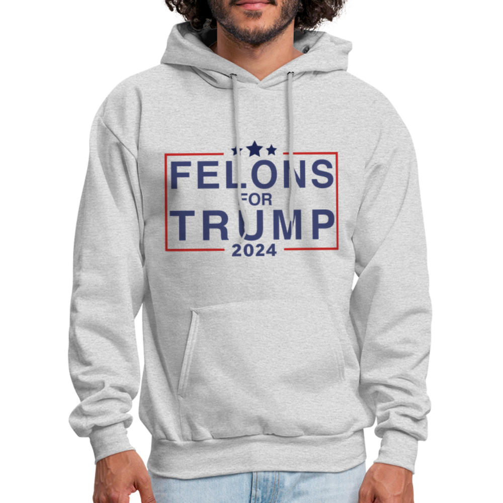 Felons for Trump 2024 Hoodie - ash 