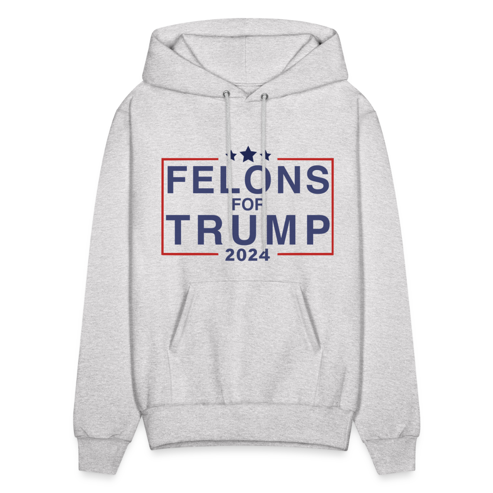 Felons for Trump 2024 Hoodie - ash 