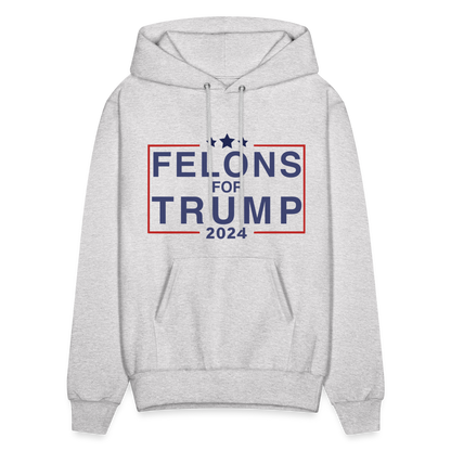 Felons for Trump 2024 Hoodie - ash 