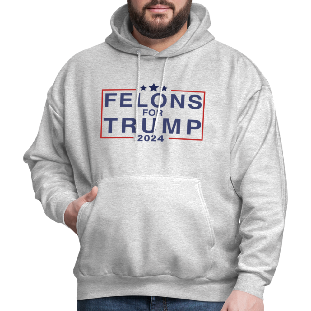 Felons for Trump 2024 Hoodie - ash 