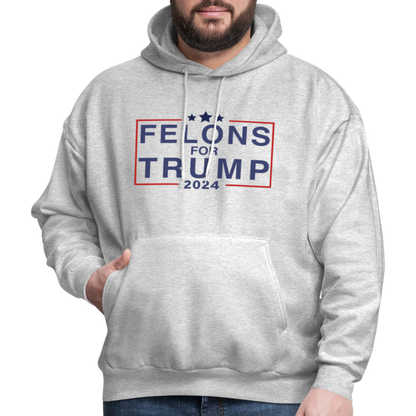 Felons for Trump 2024 Hoodie - ash 