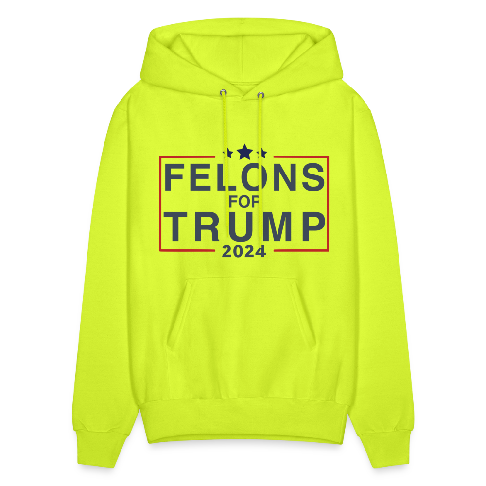 Felons for Trump 2024 Hoodie - safety green