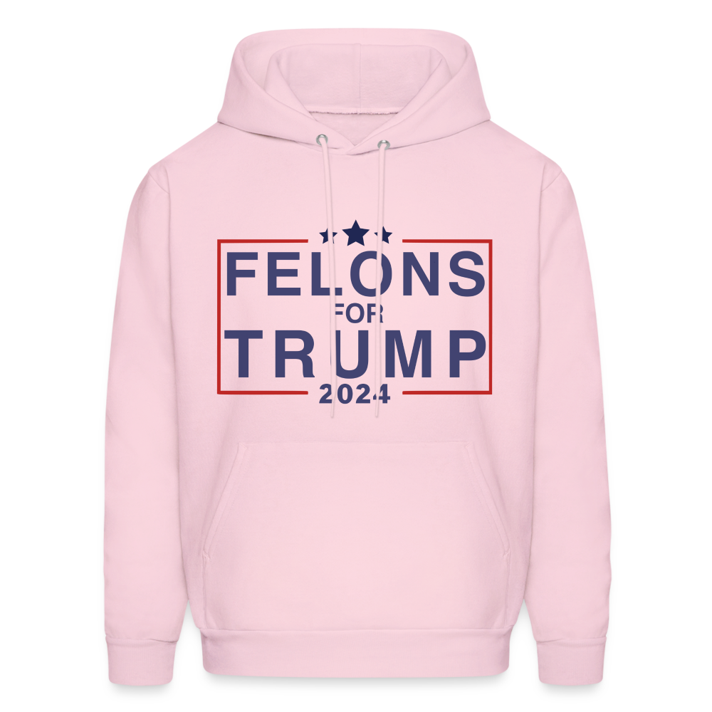 Felons for Trump 2024 Hoodie - pale pink