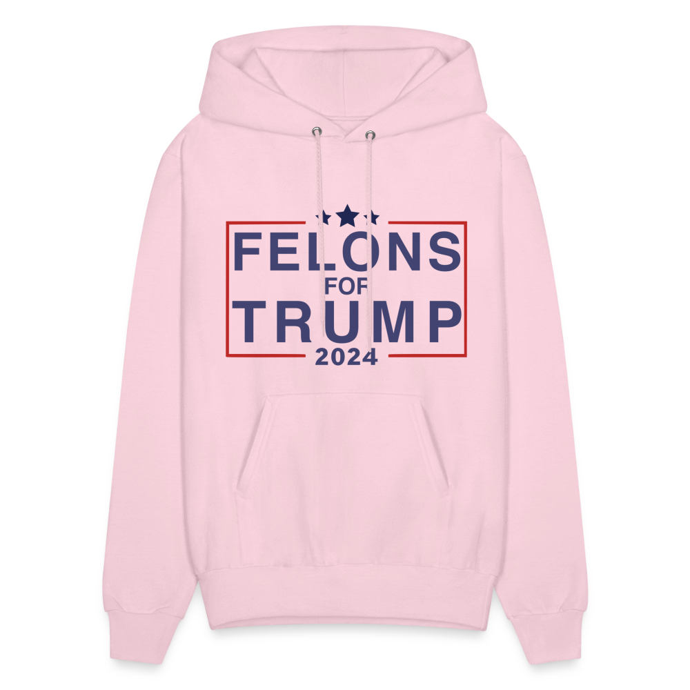 Felons for Trump 2024 Hoodie - pale pink