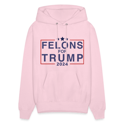 Felons for Trump 2024 Hoodie - pale pink