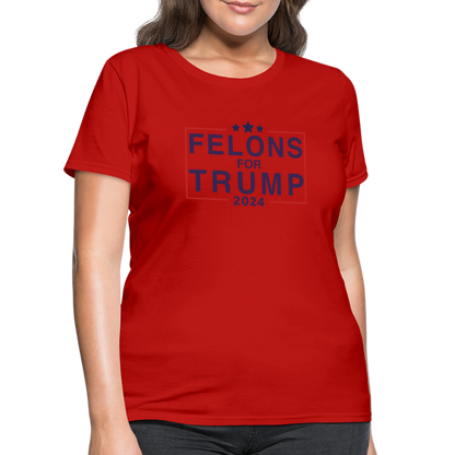 Felons for Trump 2024 Women's Contoured T-Shirt - red