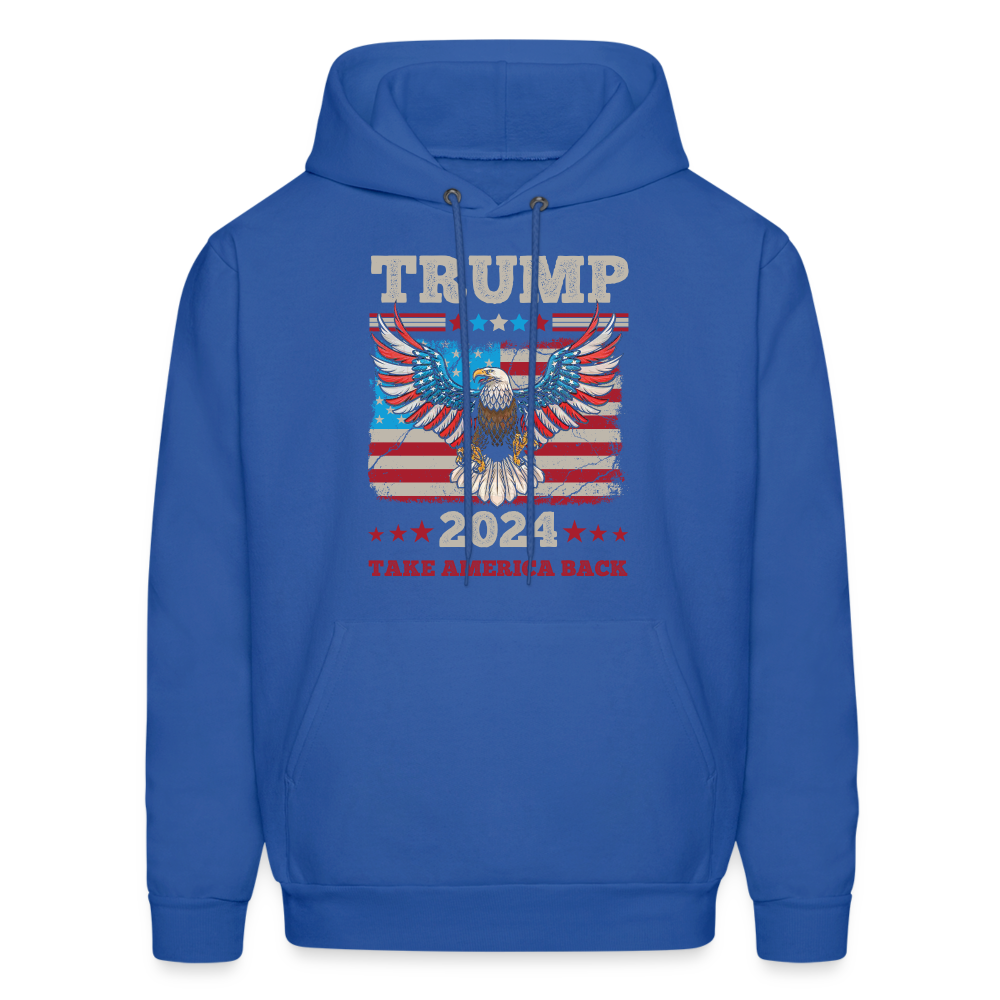 Trump 2024 Take America Back (Flag & Eagle) Hoodie - royal blue