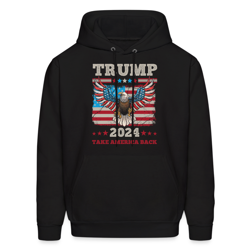 Trump 2024 Take America Back (Flag & Eagle) Hoodie - black