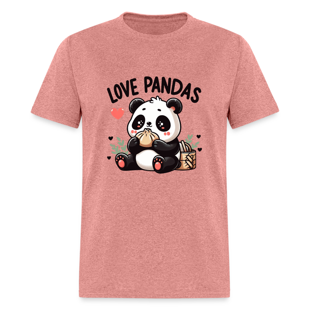 Love Pandas T-Shirt - heather mauve