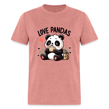 Love Pandas T-Shirt - heather mauve