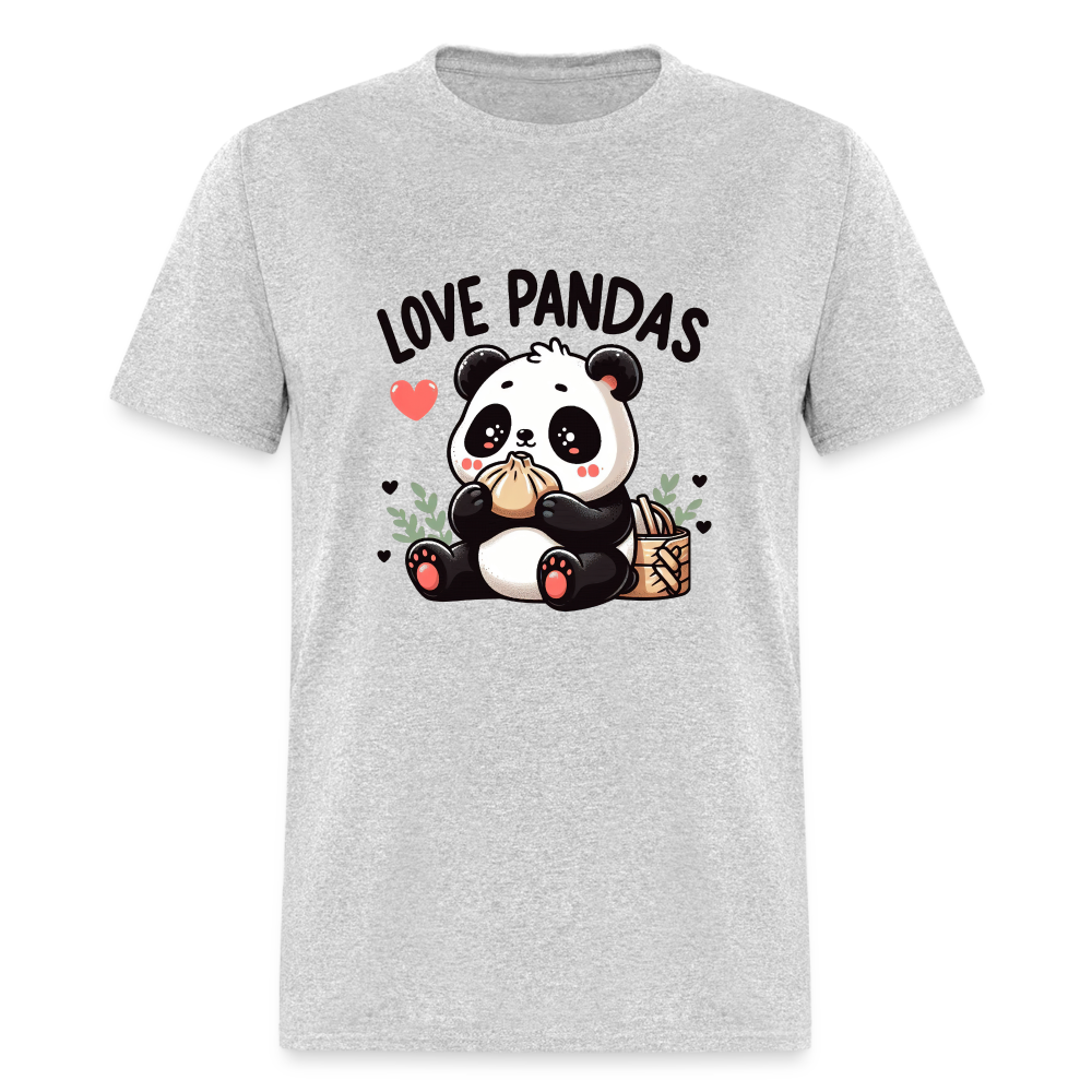 Love Pandas T-Shirt - heather gray