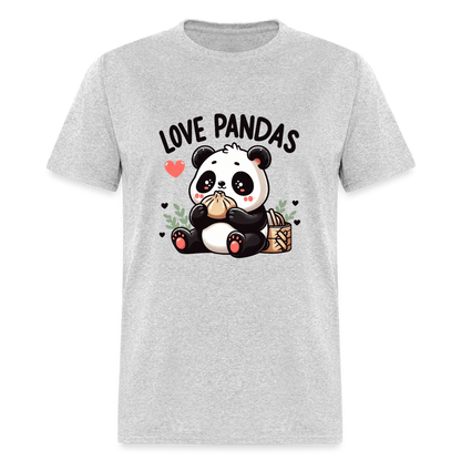 Love Pandas T-Shirt - heather gray