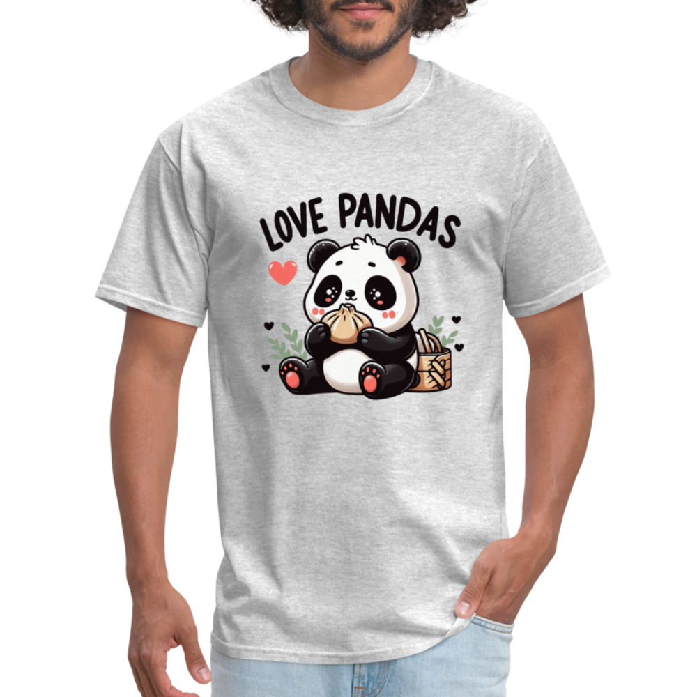 Love Pandas T-Shirt - heather gray