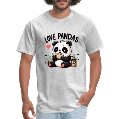 Love Pandas T-Shirt - heather gray