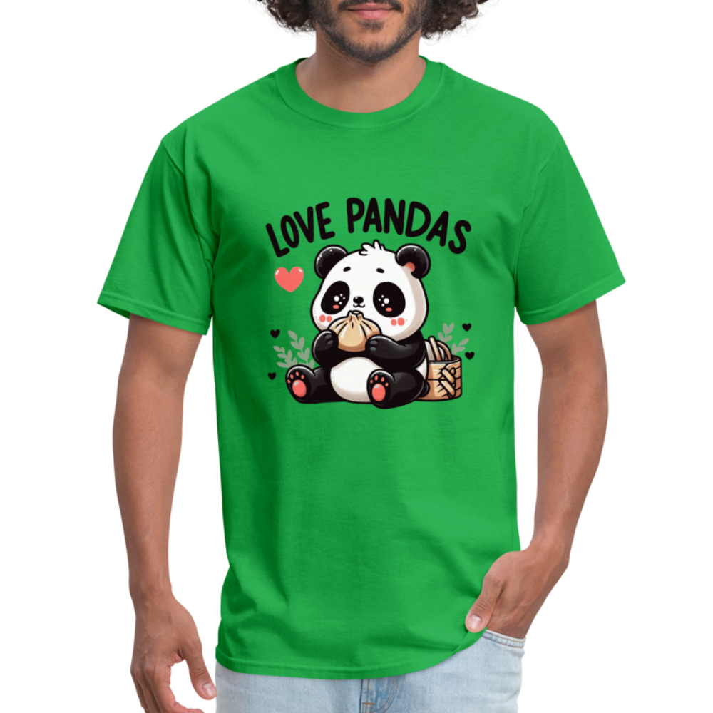 Love Pandas T-Shirt - bright green