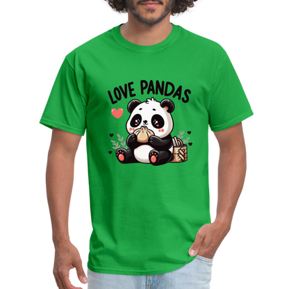 Love Pandas T-Shirt - bright green