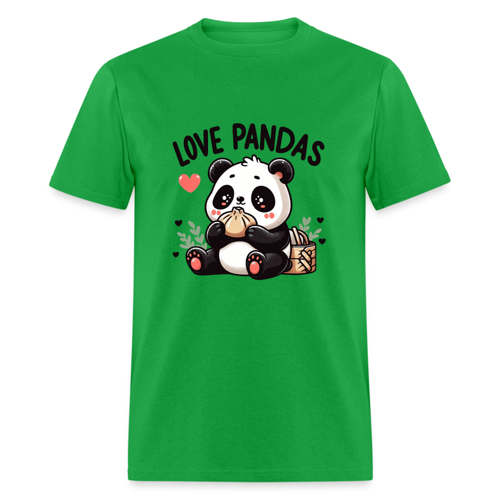 Love Pandas T-Shirt - bright green