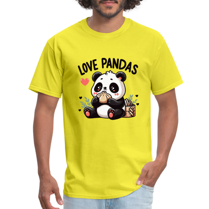 Love Pandas T-Shirt - yellow