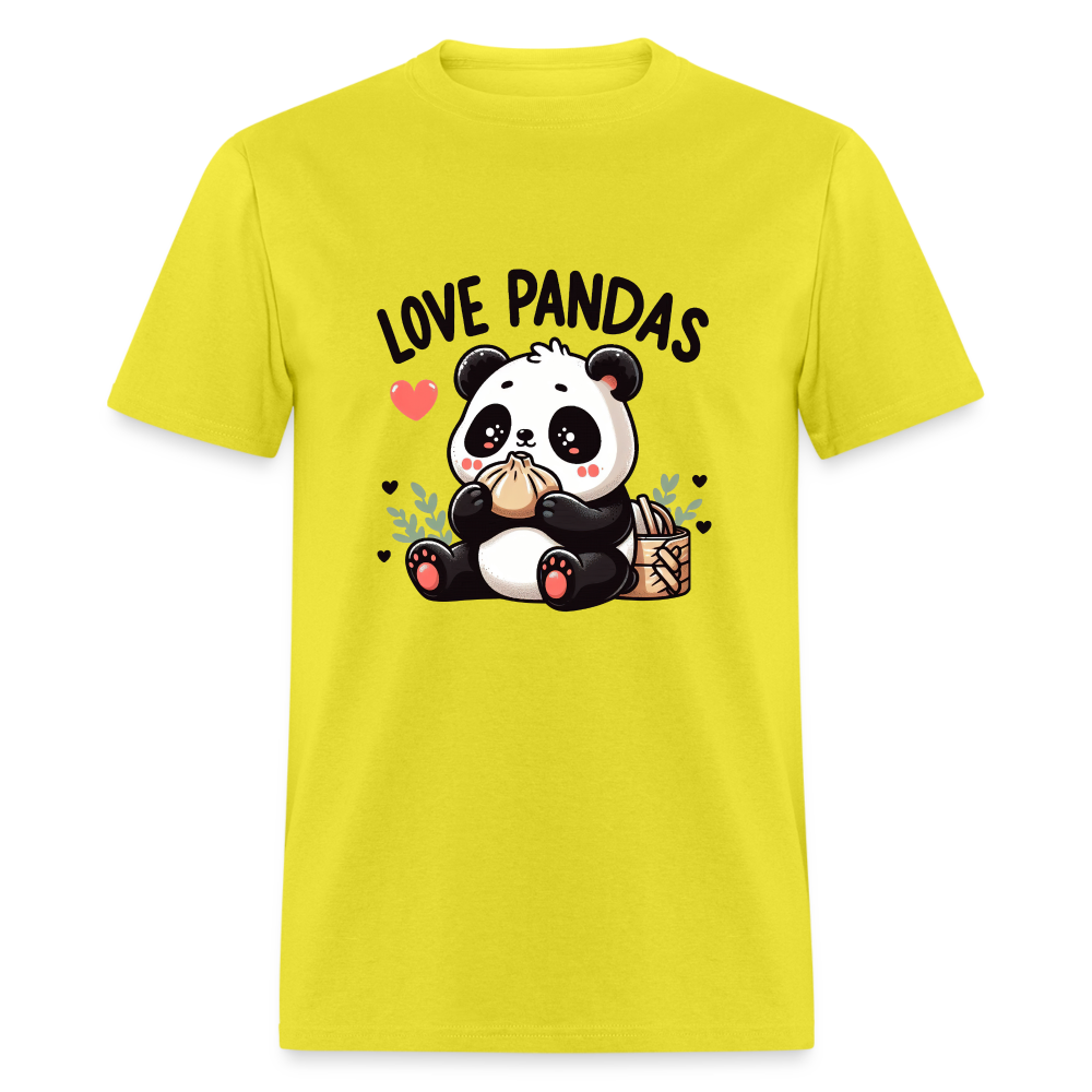 Love Pandas T-Shirt - yellow