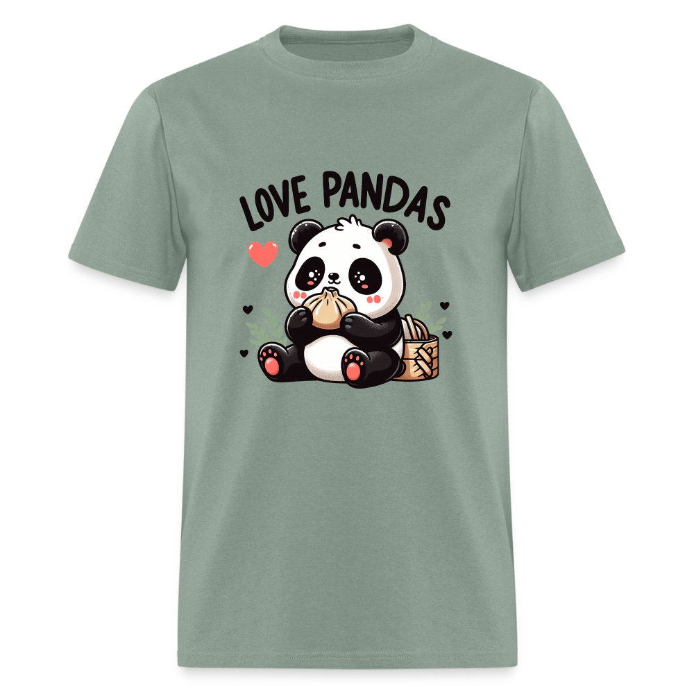 Love Pandas T-Shirt - sage