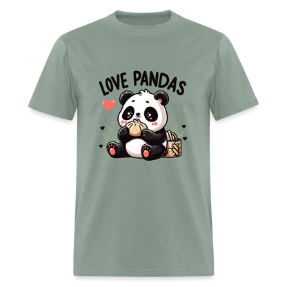 Love Pandas T-Shirt - sage