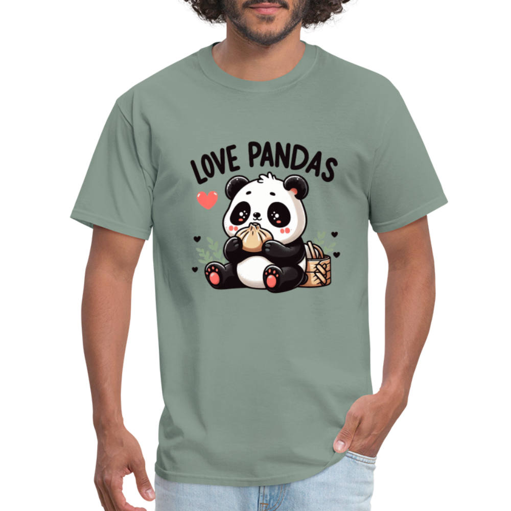 Love Pandas T-Shirt - sage