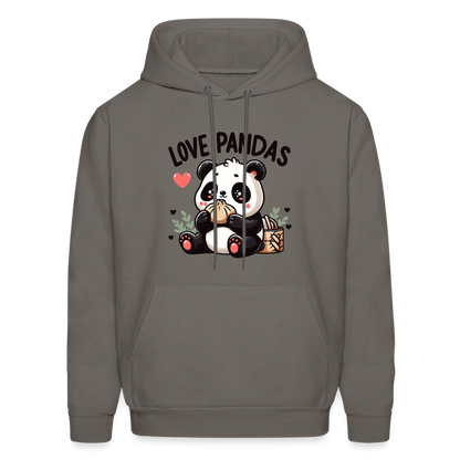 Love Pandas Hoodie - asphalt gray