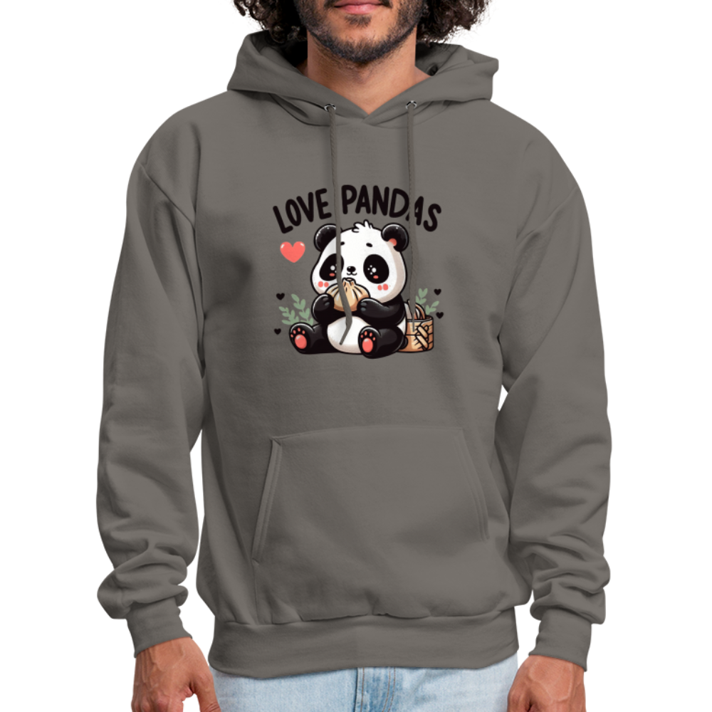 Love Pandas Hoodie - asphalt gray