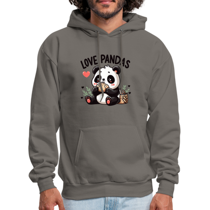 Love Pandas Hoodie - asphalt gray