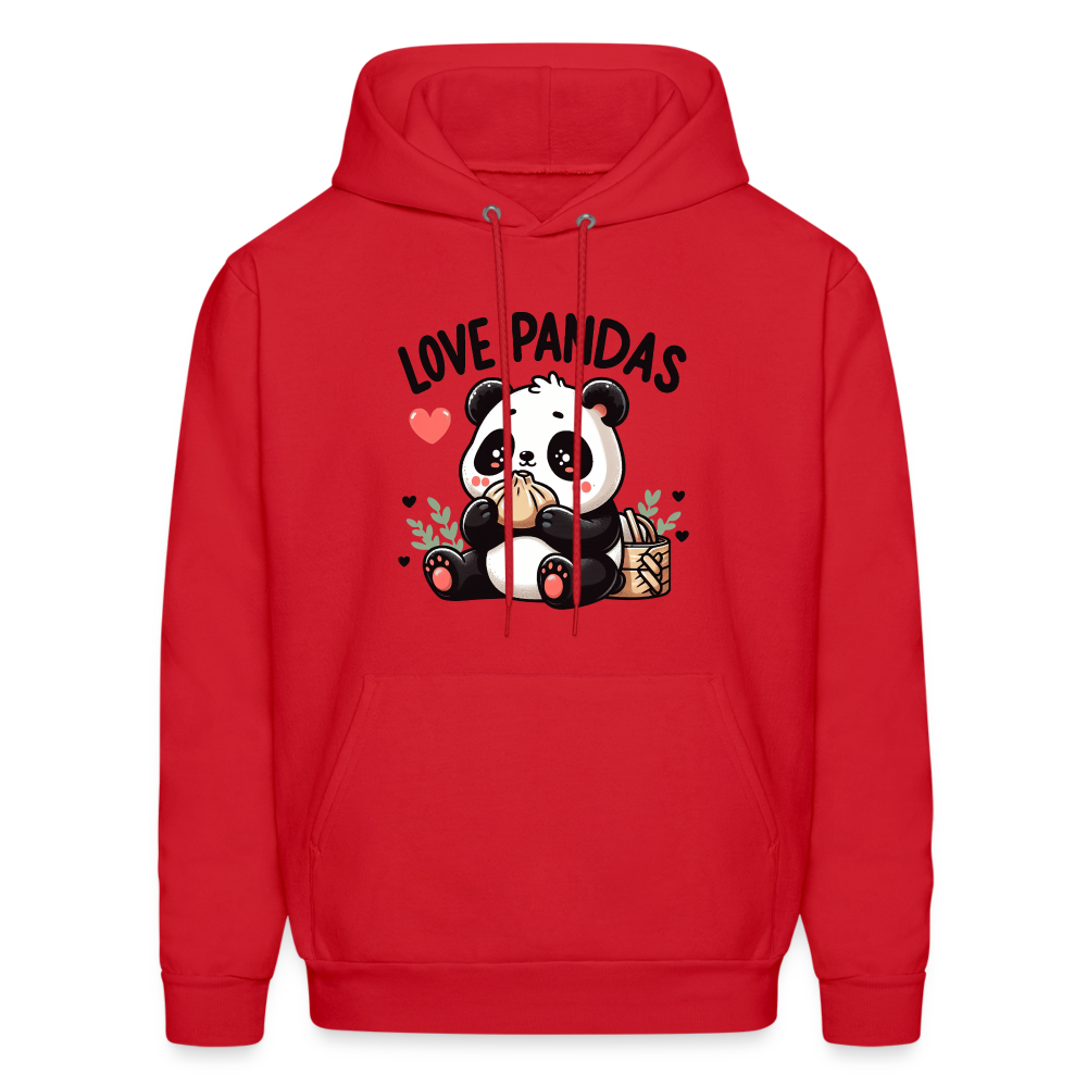 Love Pandas Hoodie - red