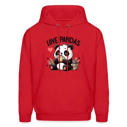 Love Pandas Hoodie - red